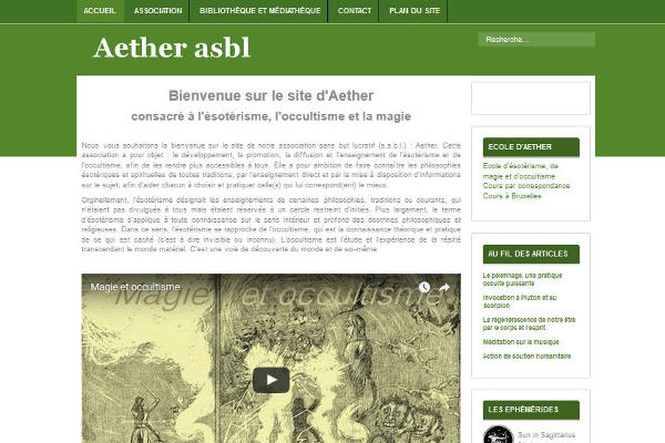 Aether asbl Ecole de magie occultisme